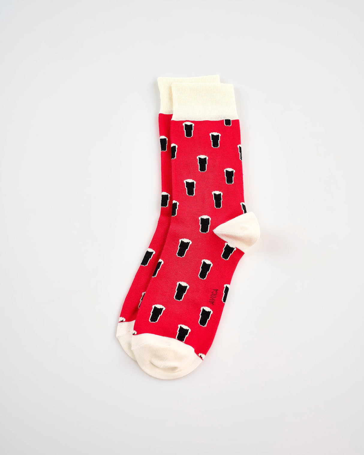 Red & Cream Pint Socks