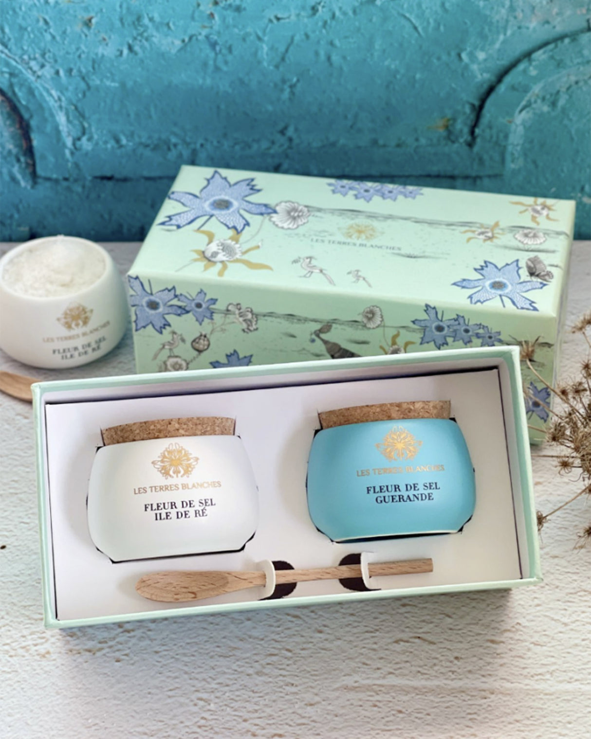 Les Terres Blanches Fleur de Sel Île de Ré & Guérande Gift Duo