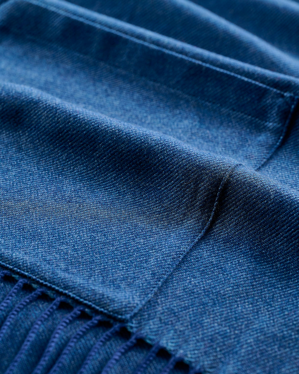 Blue Merino Wool Pocket Wrap