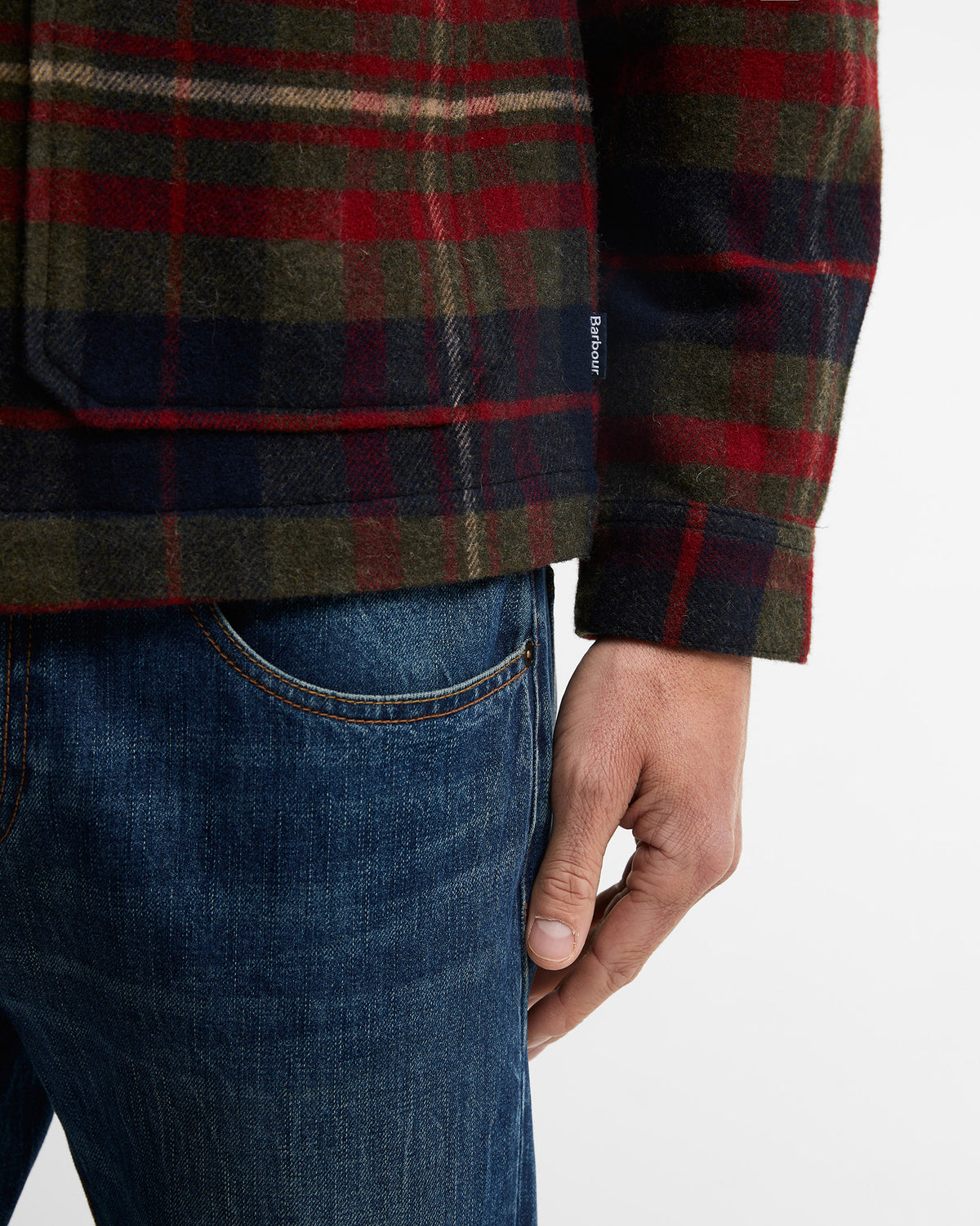 Olive Southview Check Overshirt