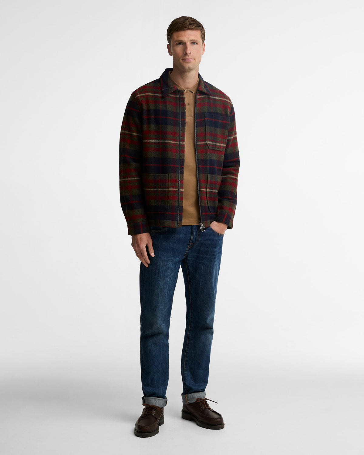 Olive Southview Check Overshirt