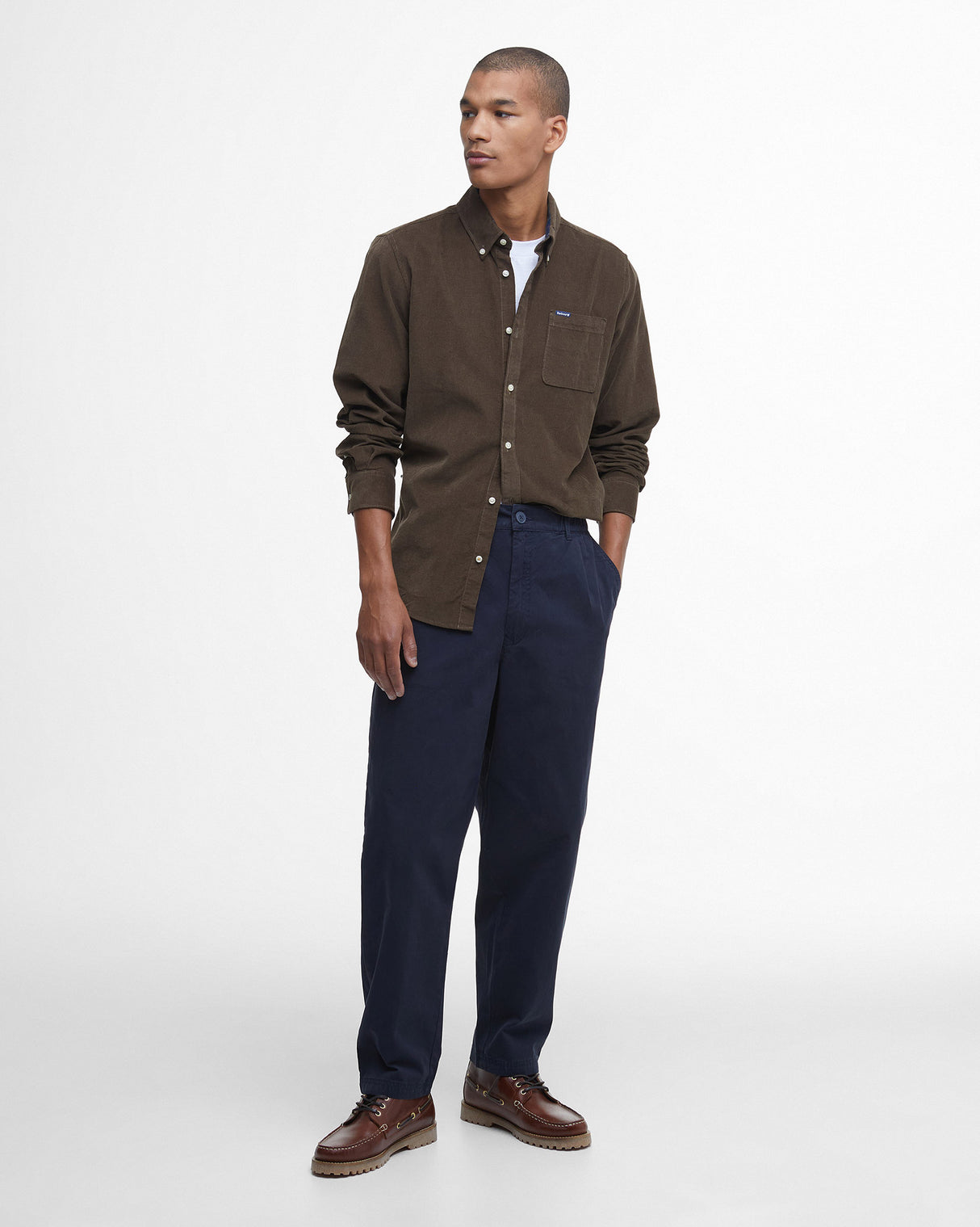 Brown Ramsey Long Sleeve Cord Shirt