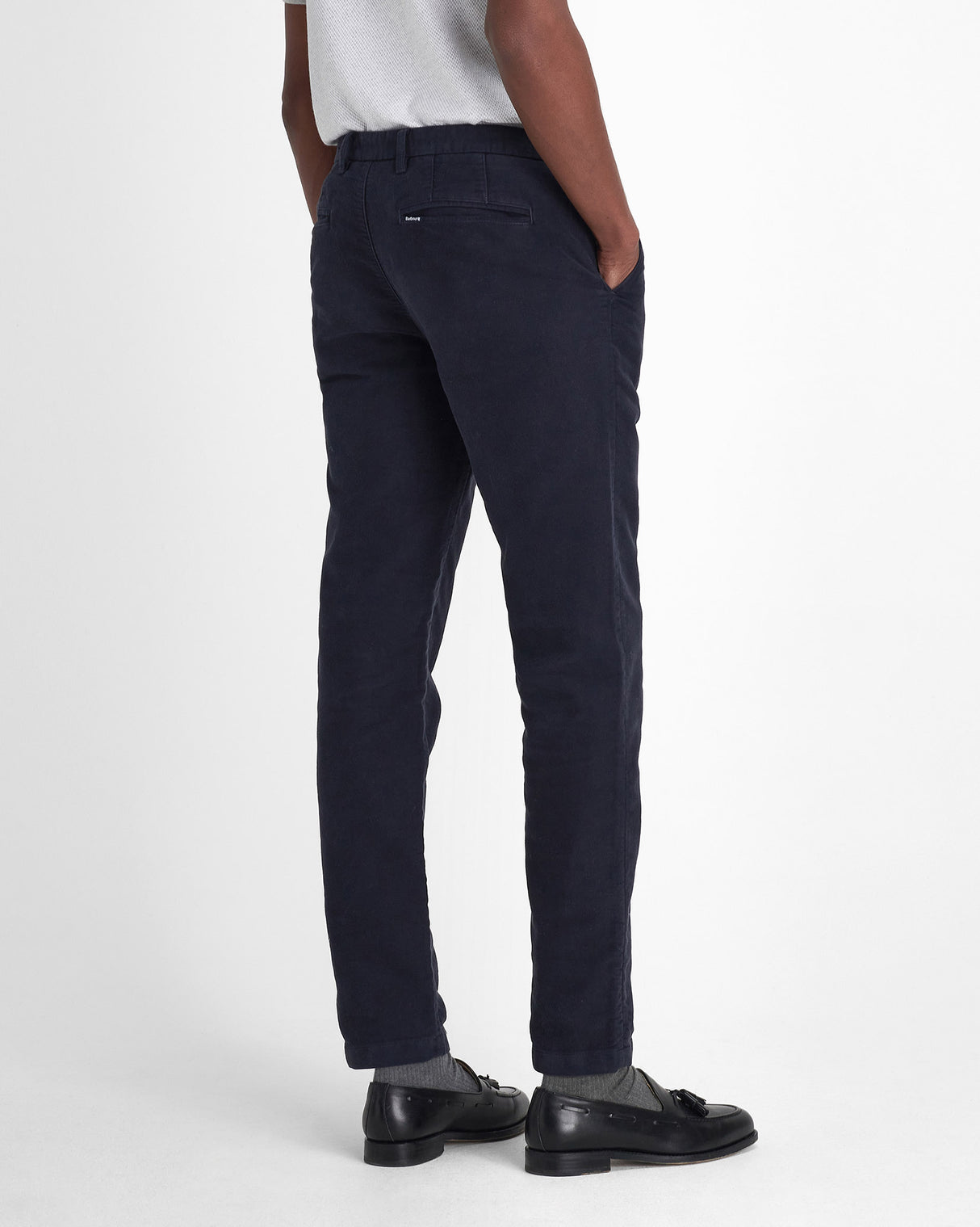 Navy Moleskin Tailored Trousers