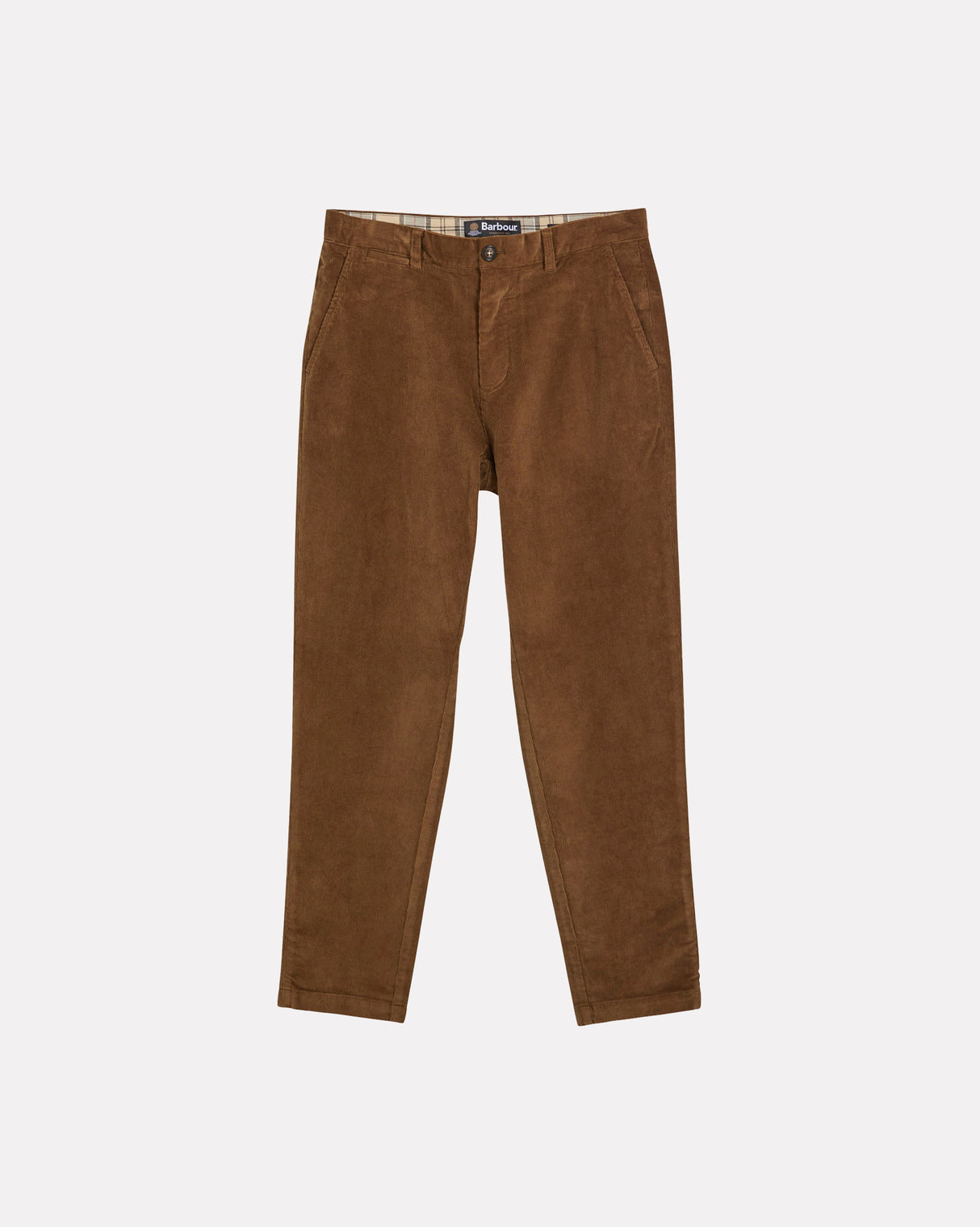 Dark Sand Stretch Cord Tailored Trousers