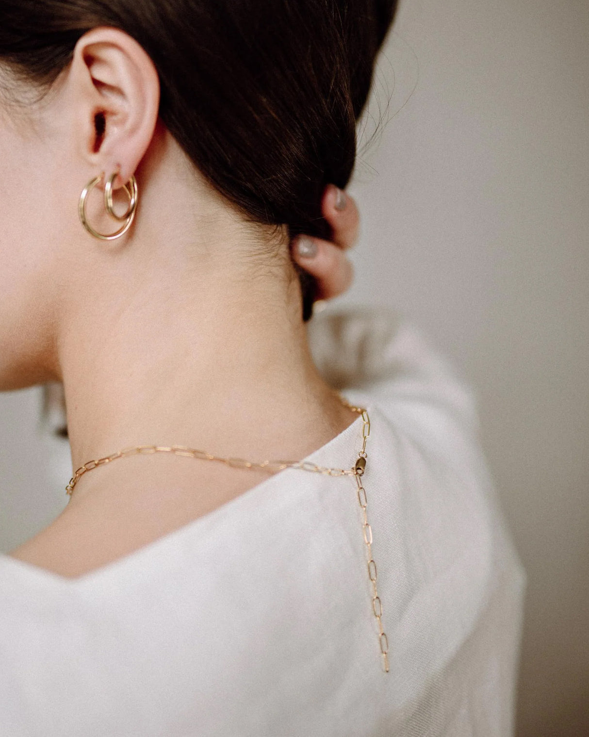 Gold Filled Paperclip Necklace