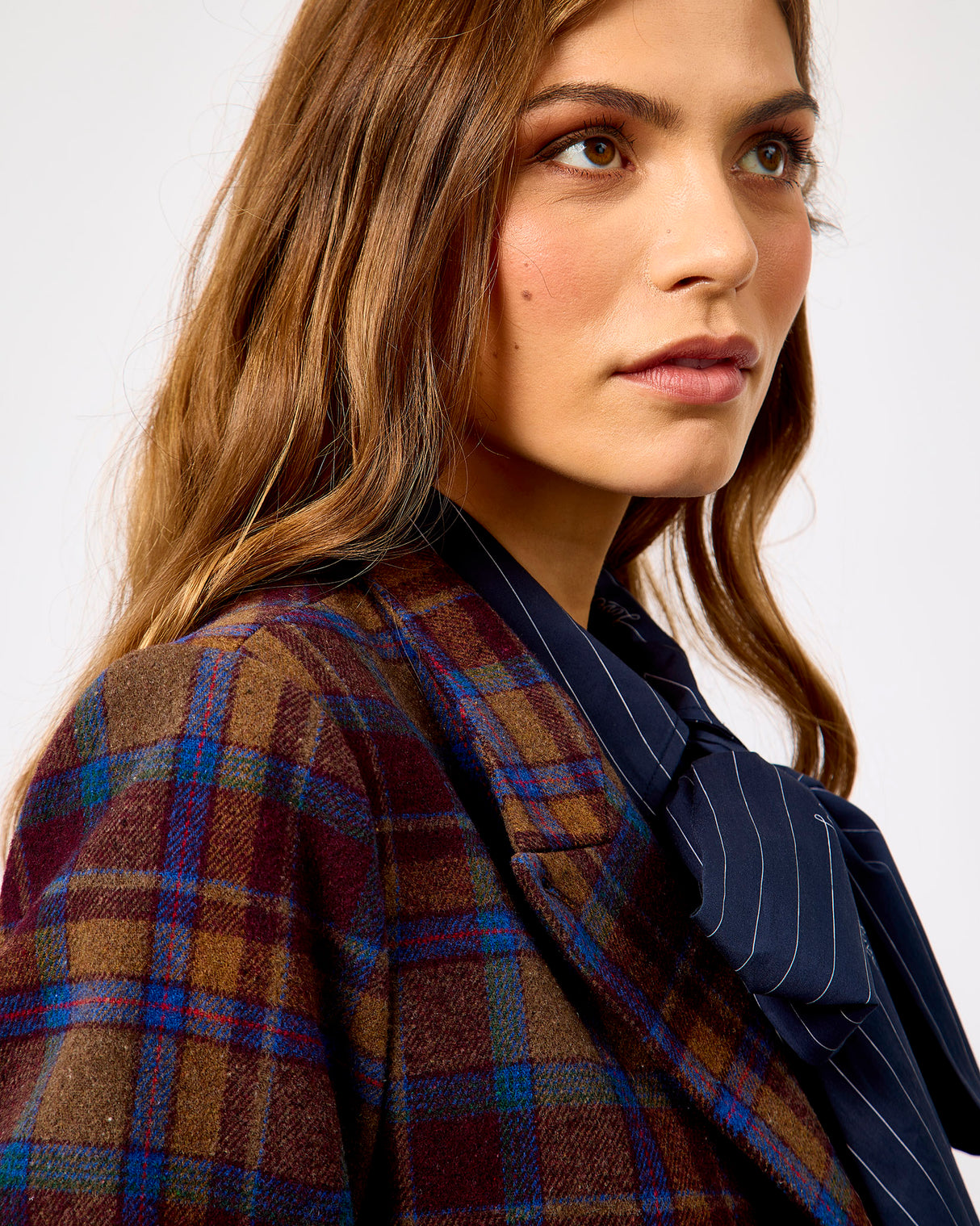 Multicolour Check Pattern Relaxed Blazer