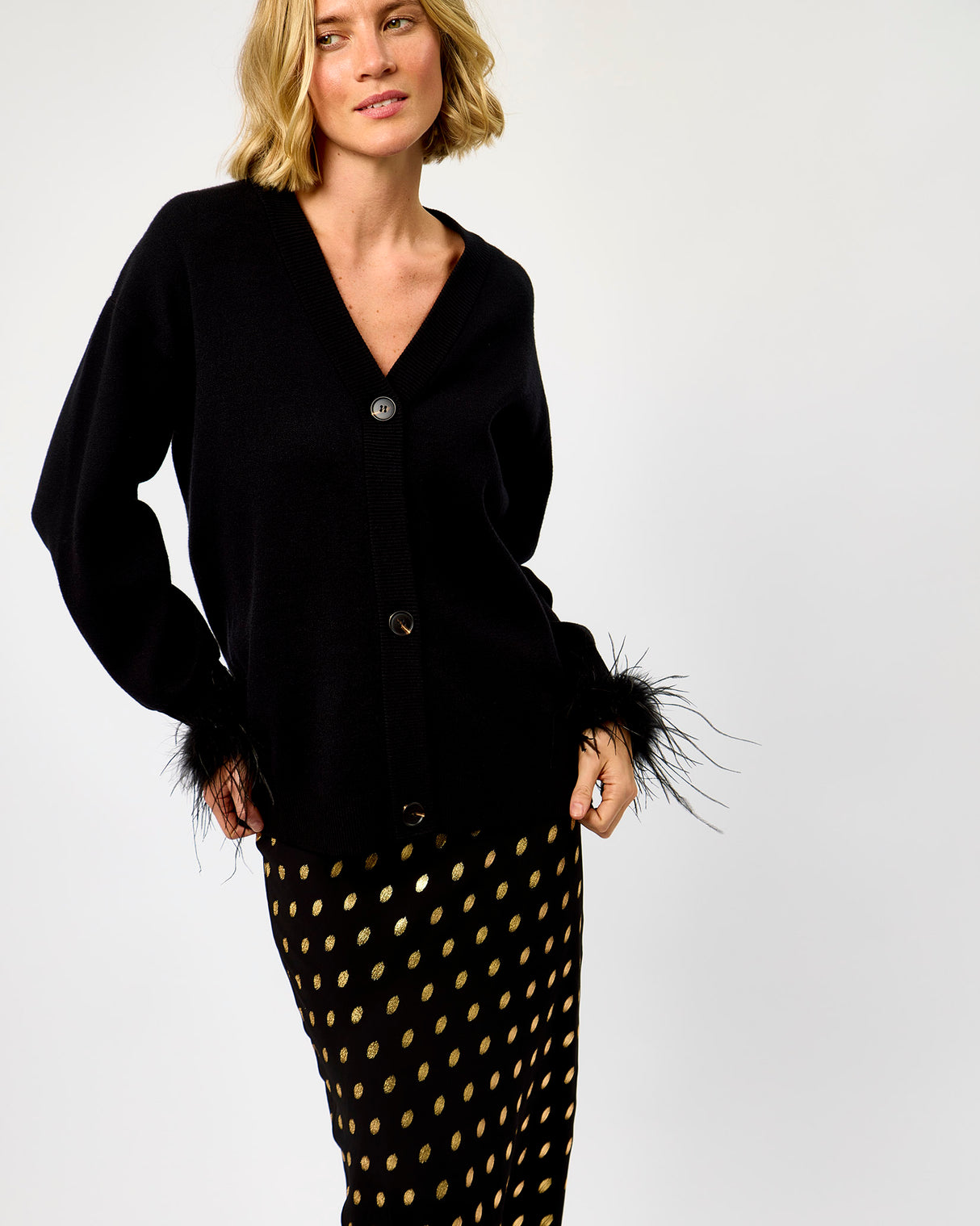 Black & Gold Fleck Dorris Skirt
