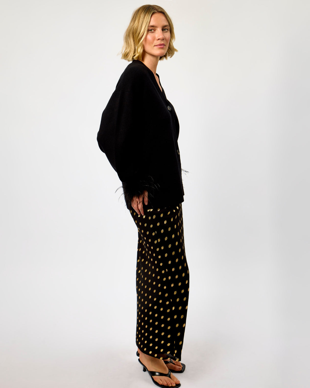 Black & Gold Fleck Dorris Skirt