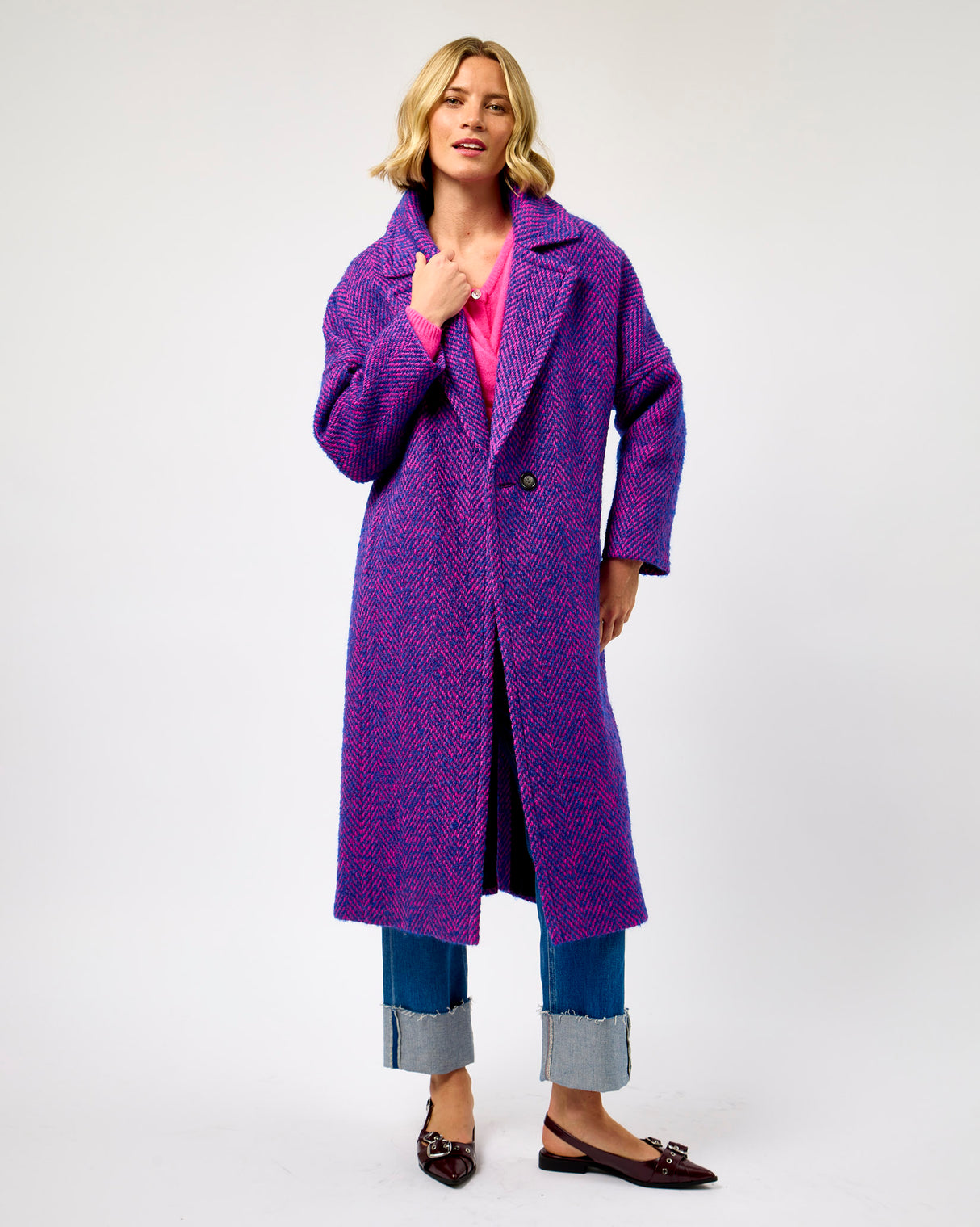 Oh My My Daze Donegal Wool & Mohair Coat