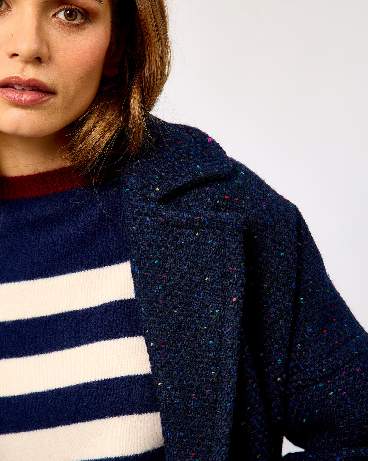 Oh My My Dúghorm Donegal Wool & Mohair Coat