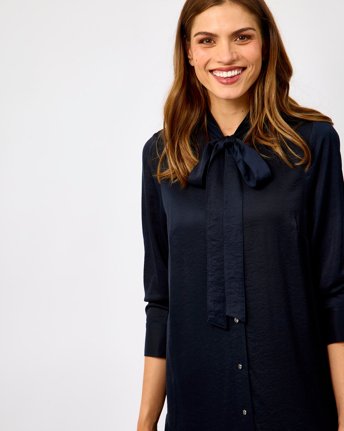 Dark Navy Roelien Bow Tie Dress