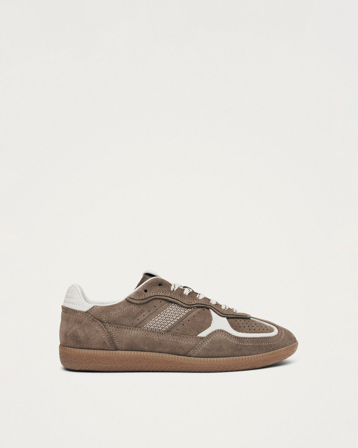 Taupe Rife Leather Trainers