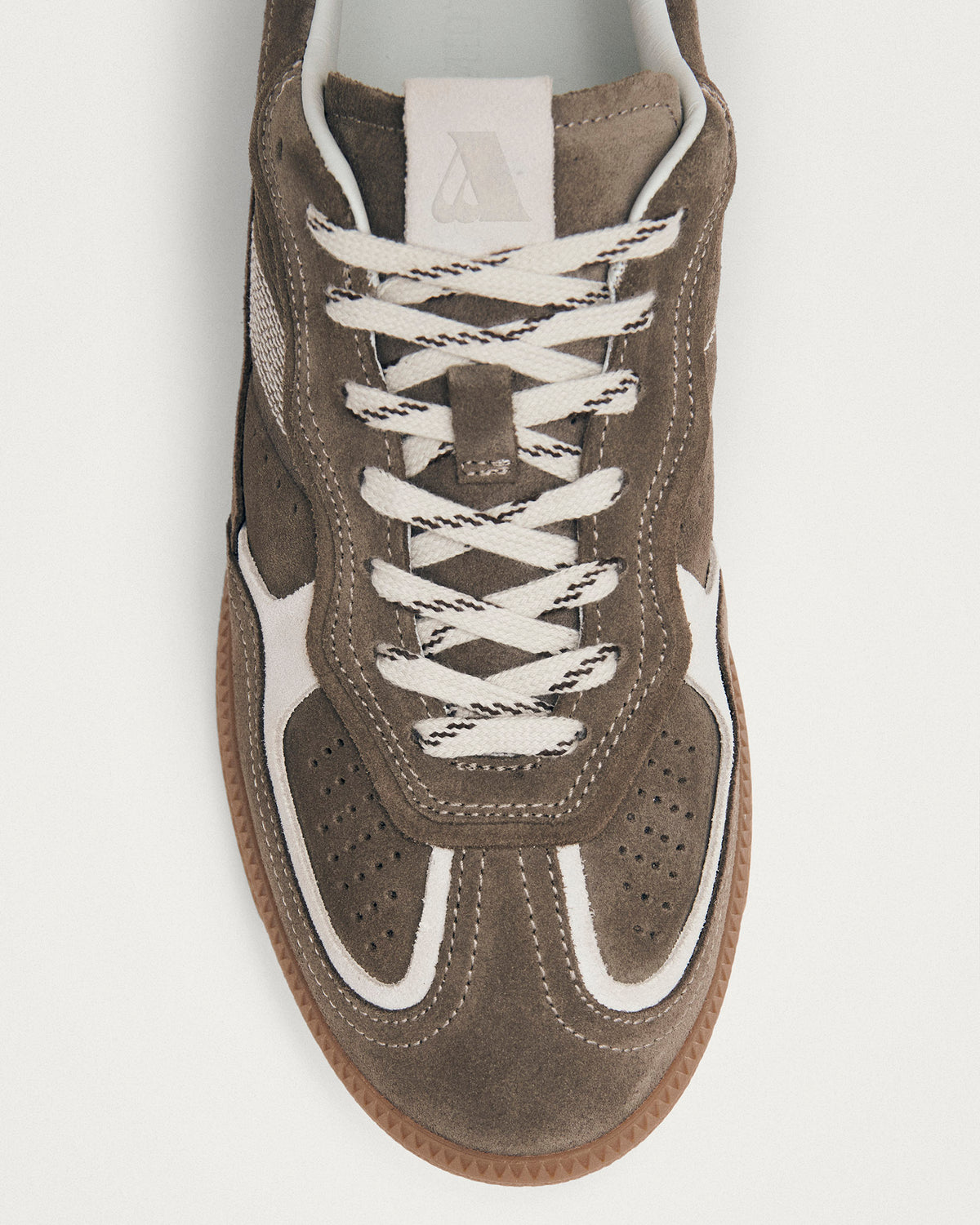 Taupe Rife Leather Trainers