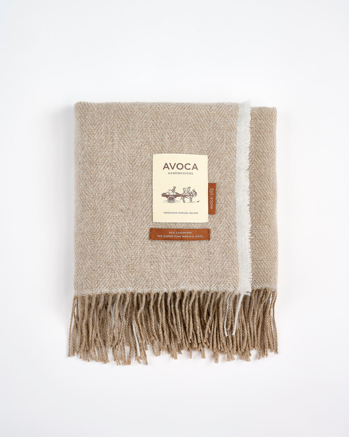 Light Grey Cashmere Wool Sandymount Scarf