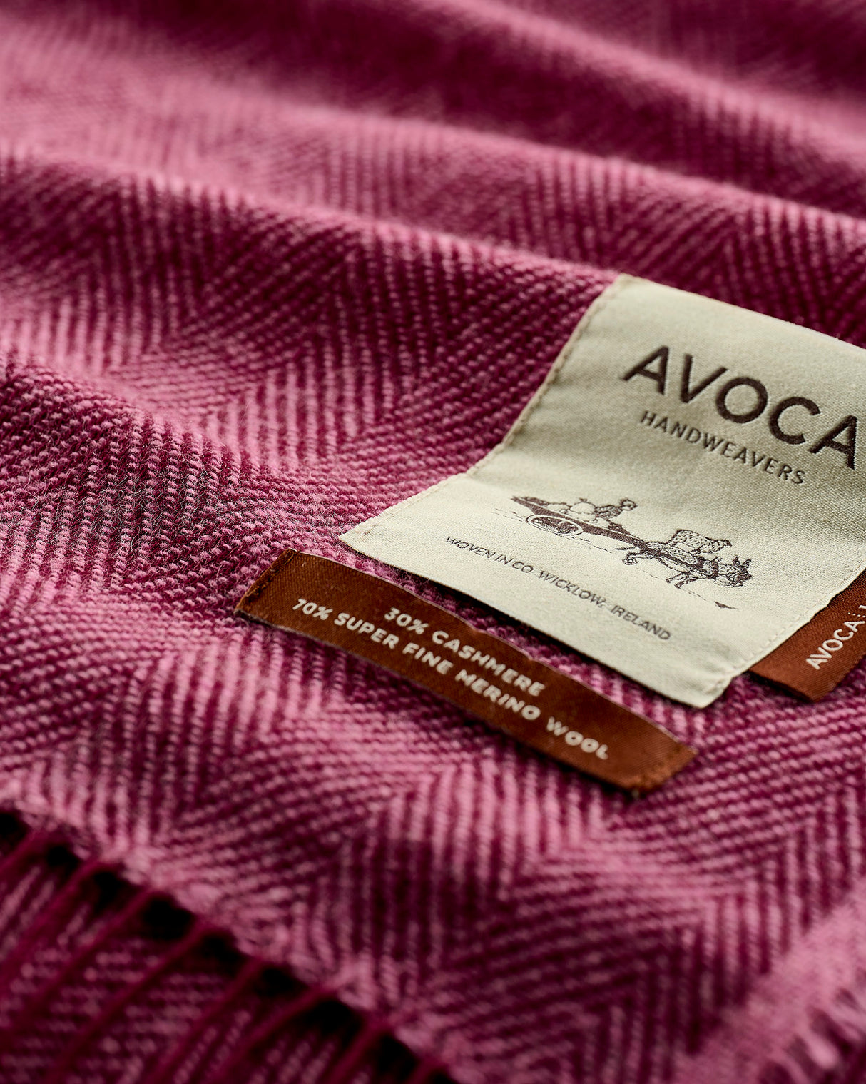 Plum Cashmere Wool Sandymount Scarf