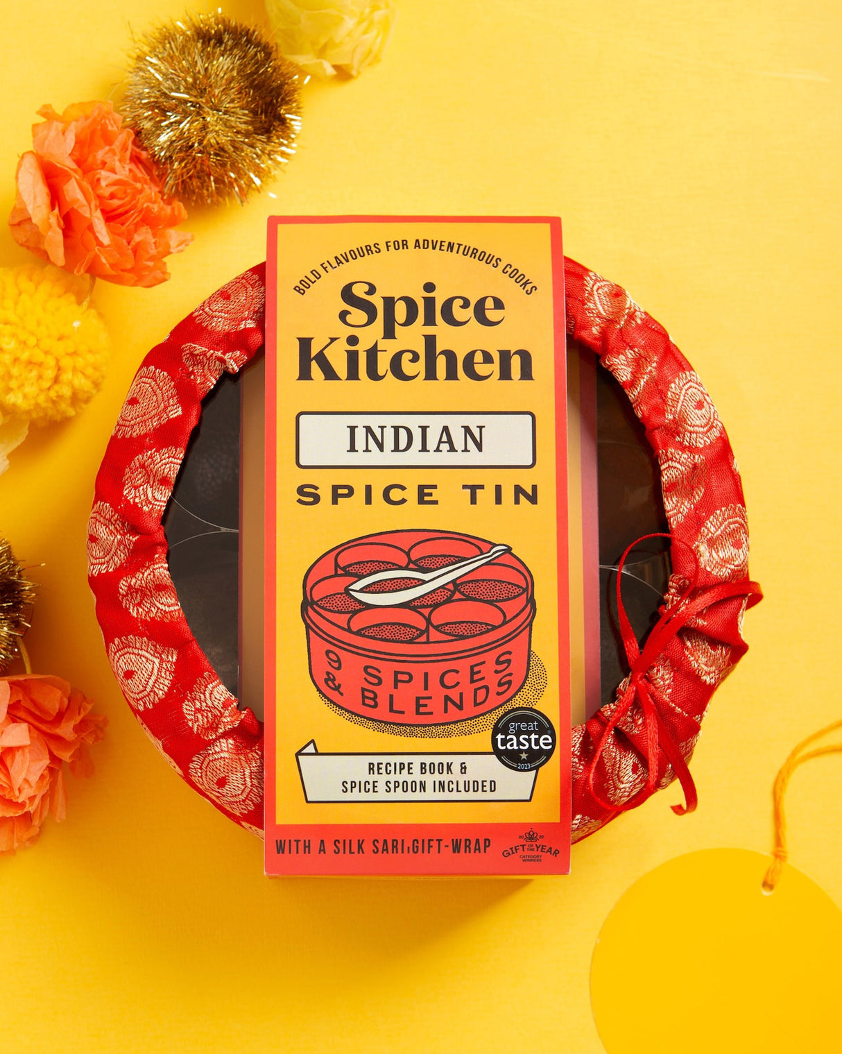 Spice Kitchen Sari Wrap Indian Spice Tin