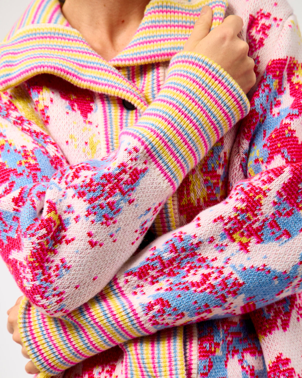 Fuchsia Cloud Merino Long Cardigan