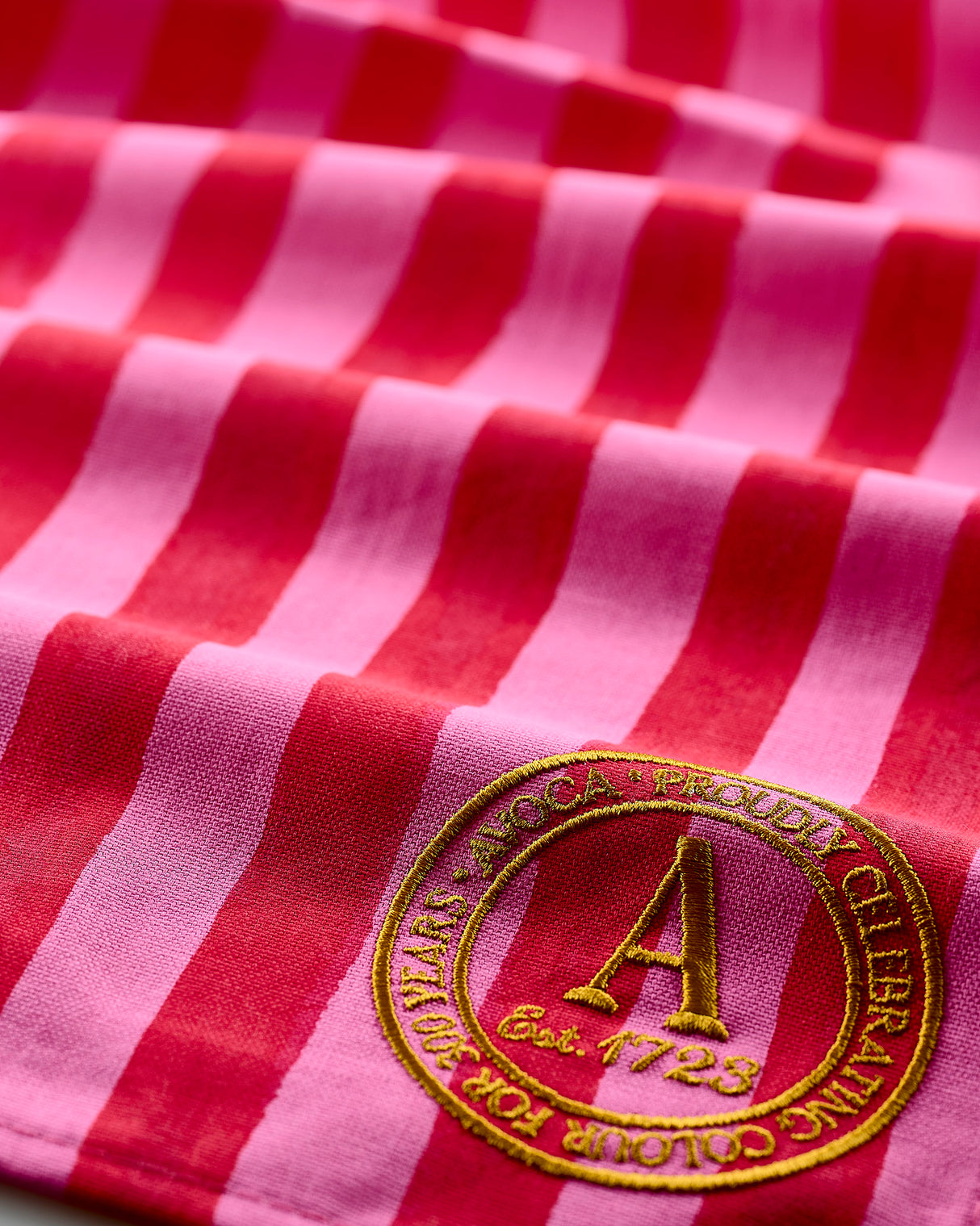 Pink Stripe 100% Cotton Tea Towel