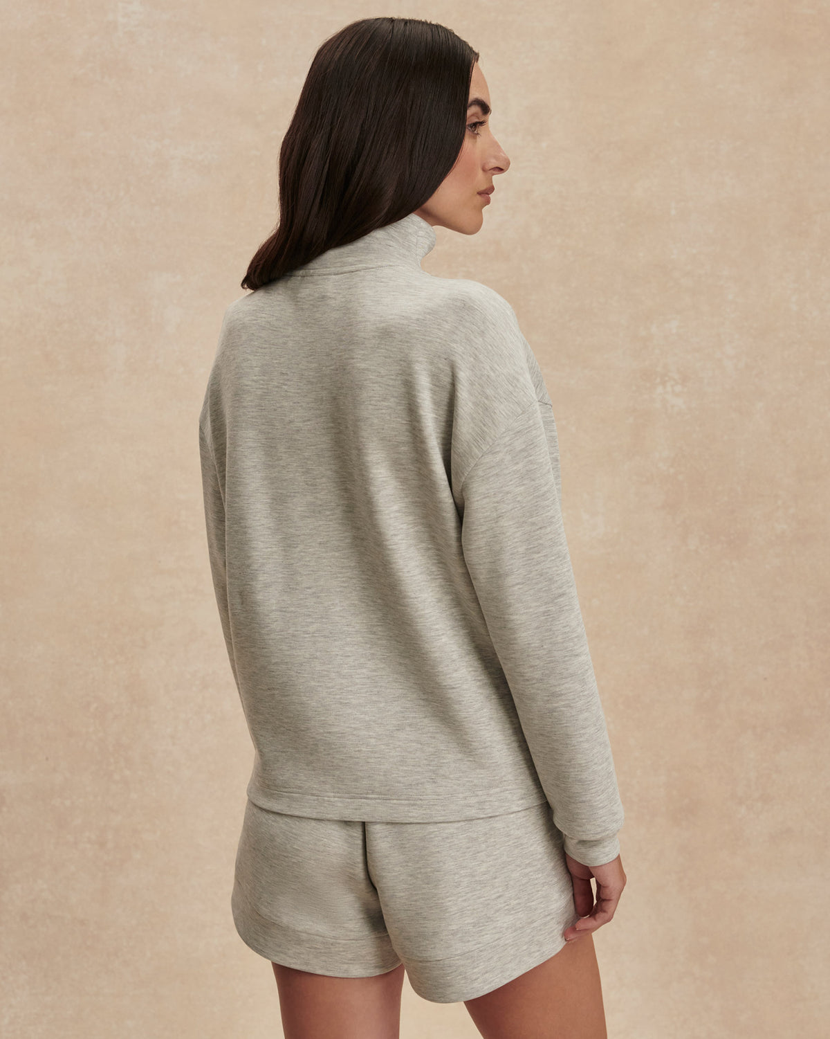 Light Grey Marl Zip Sweatshirt