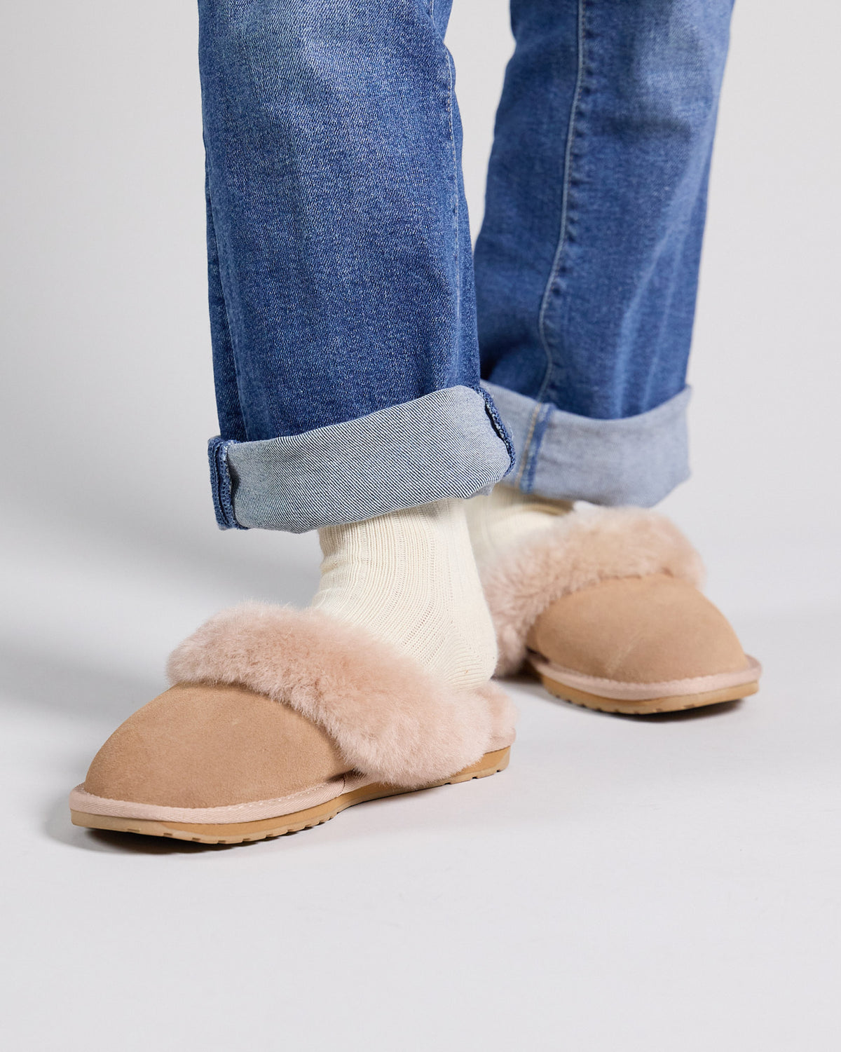 Camel Jolie Sheepskin Slippers