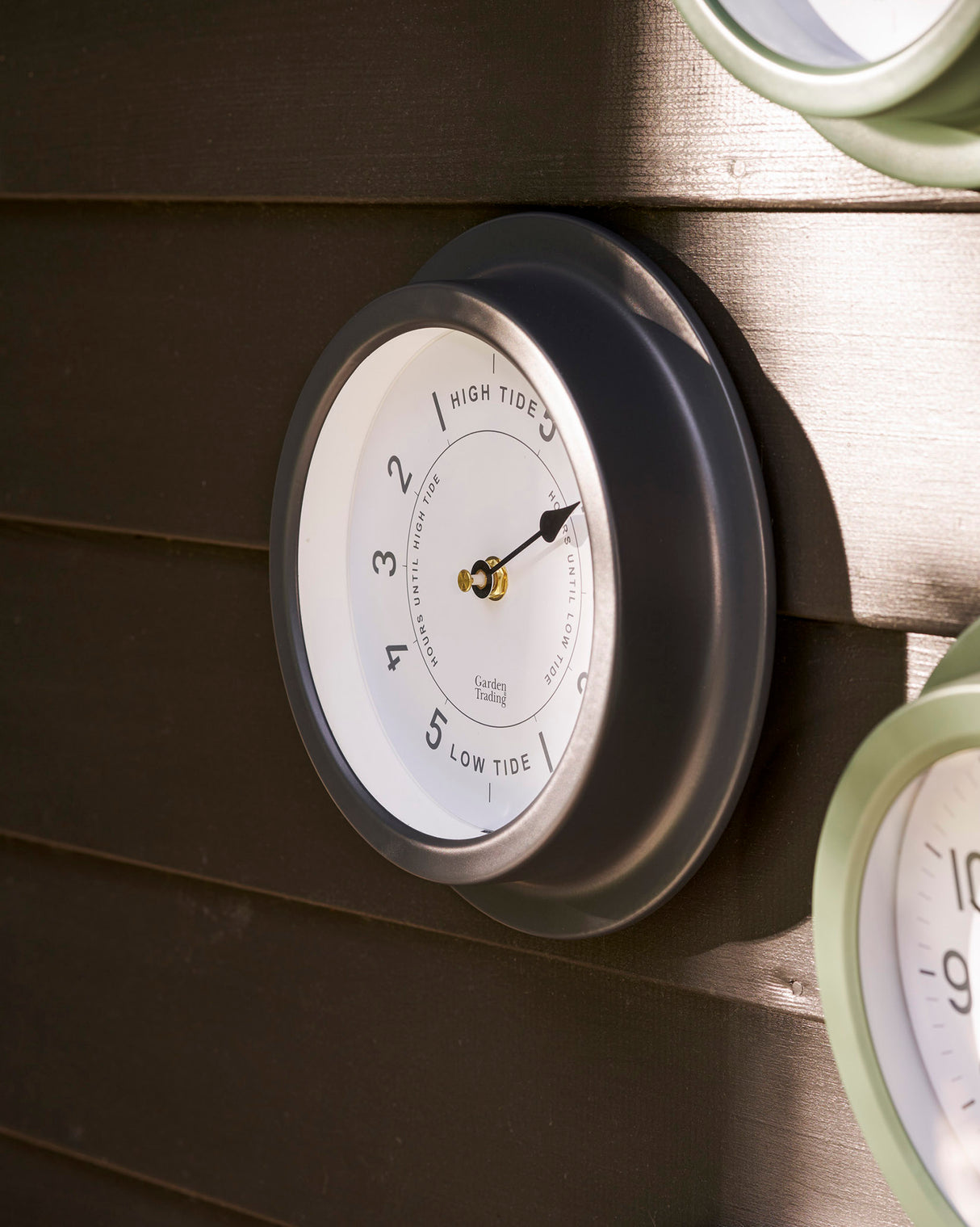 Carbon Narberth Powder Coated Steel Tide Clock