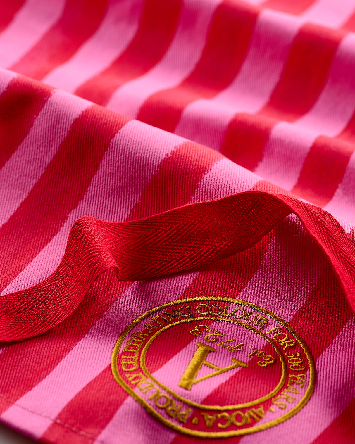 Pink Stripe 100% Cotton Apron