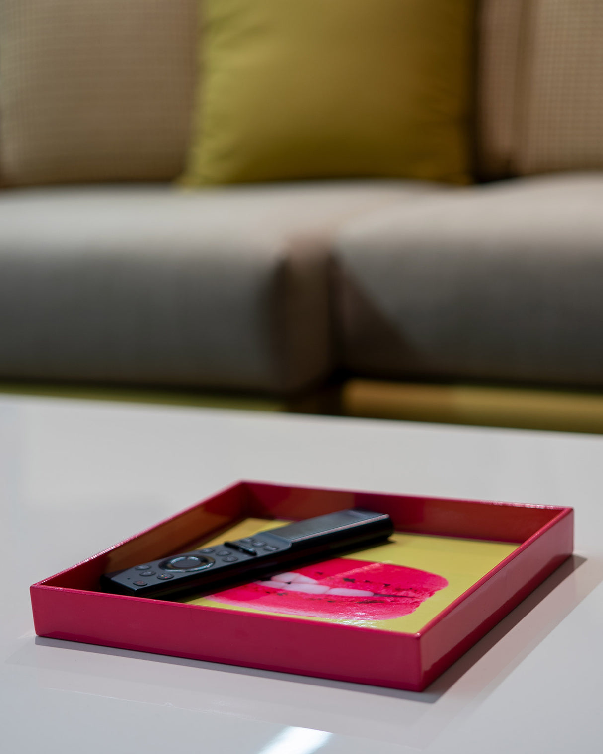 Yellow & Pink Square Macaron Tray
