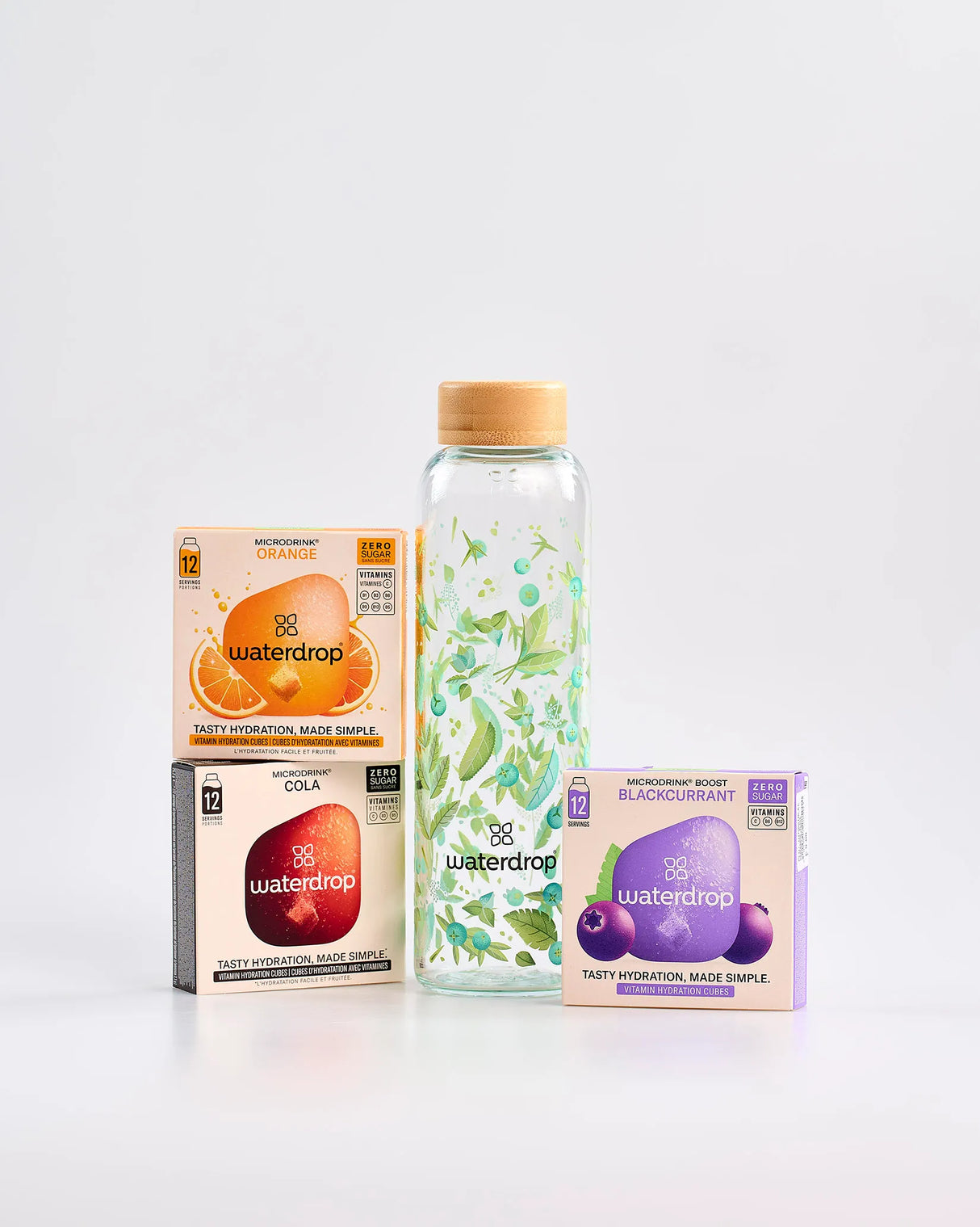 Waterdrop Avoca Exclusive Green Glass Bottle & 3 Pack Bundle