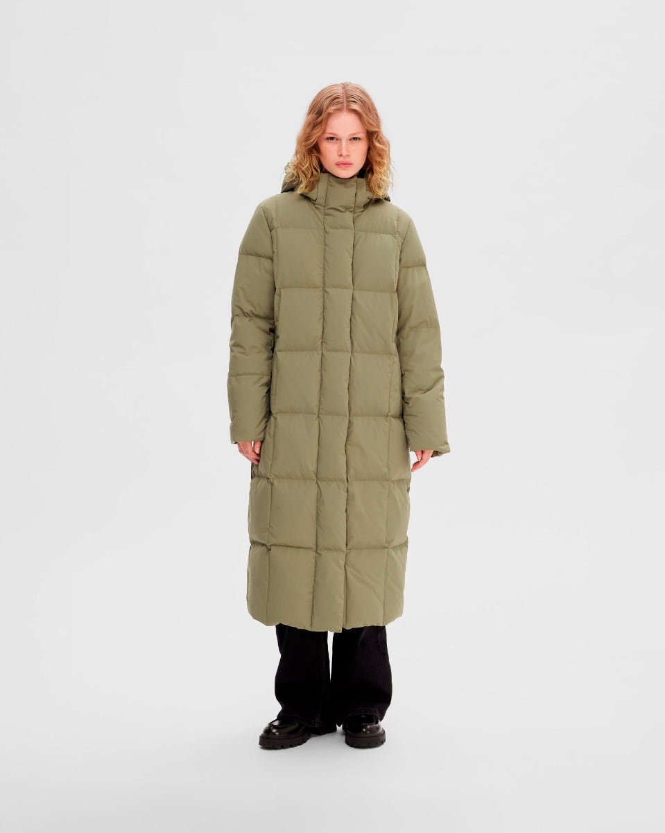 Dusky Green Nita Recycled Down Coat