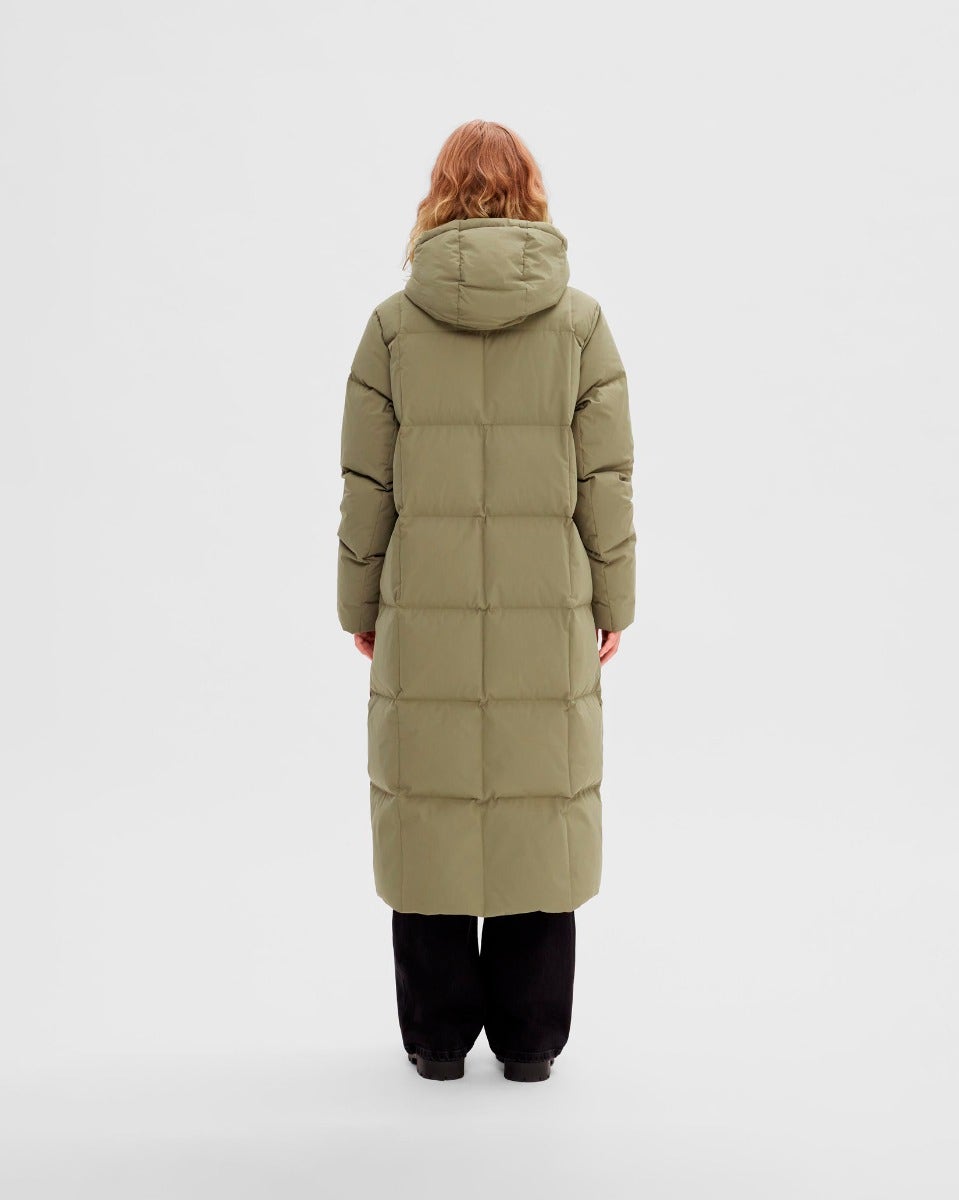 Dusky Green Nita Recycled Down Coat