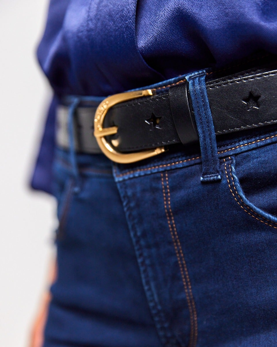 Black Cut It Out Star Belt