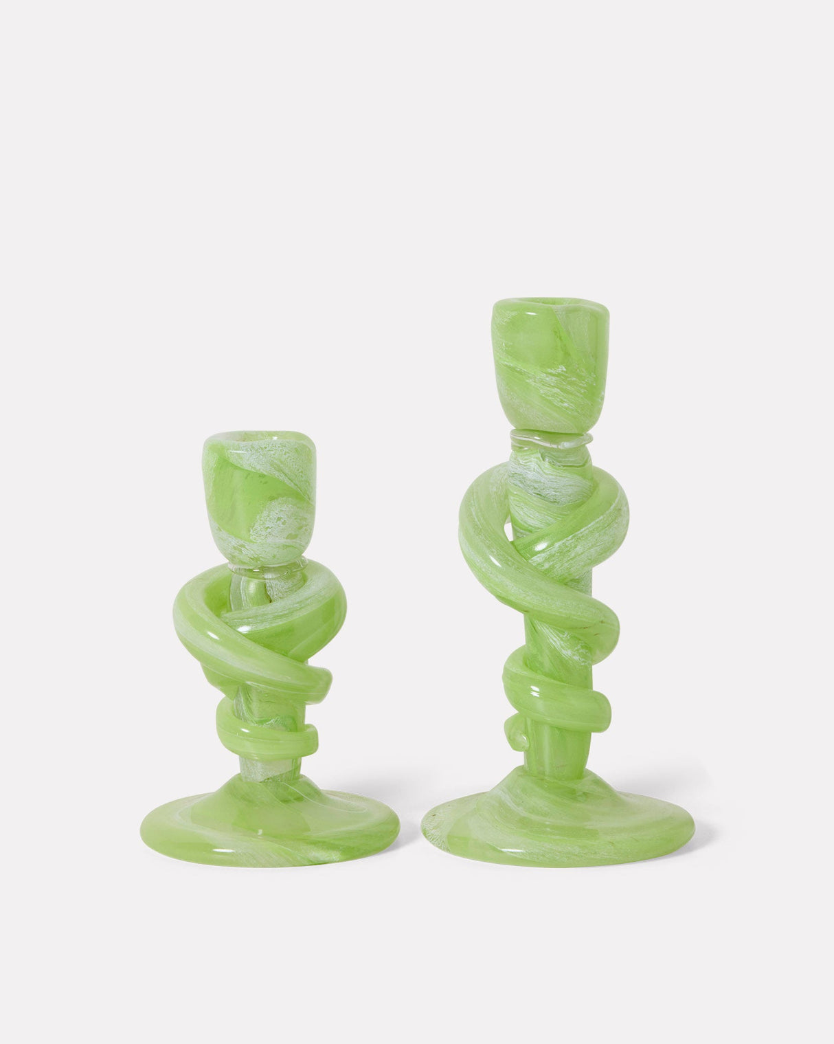Green-Glass-Knotted-Candle-Holder