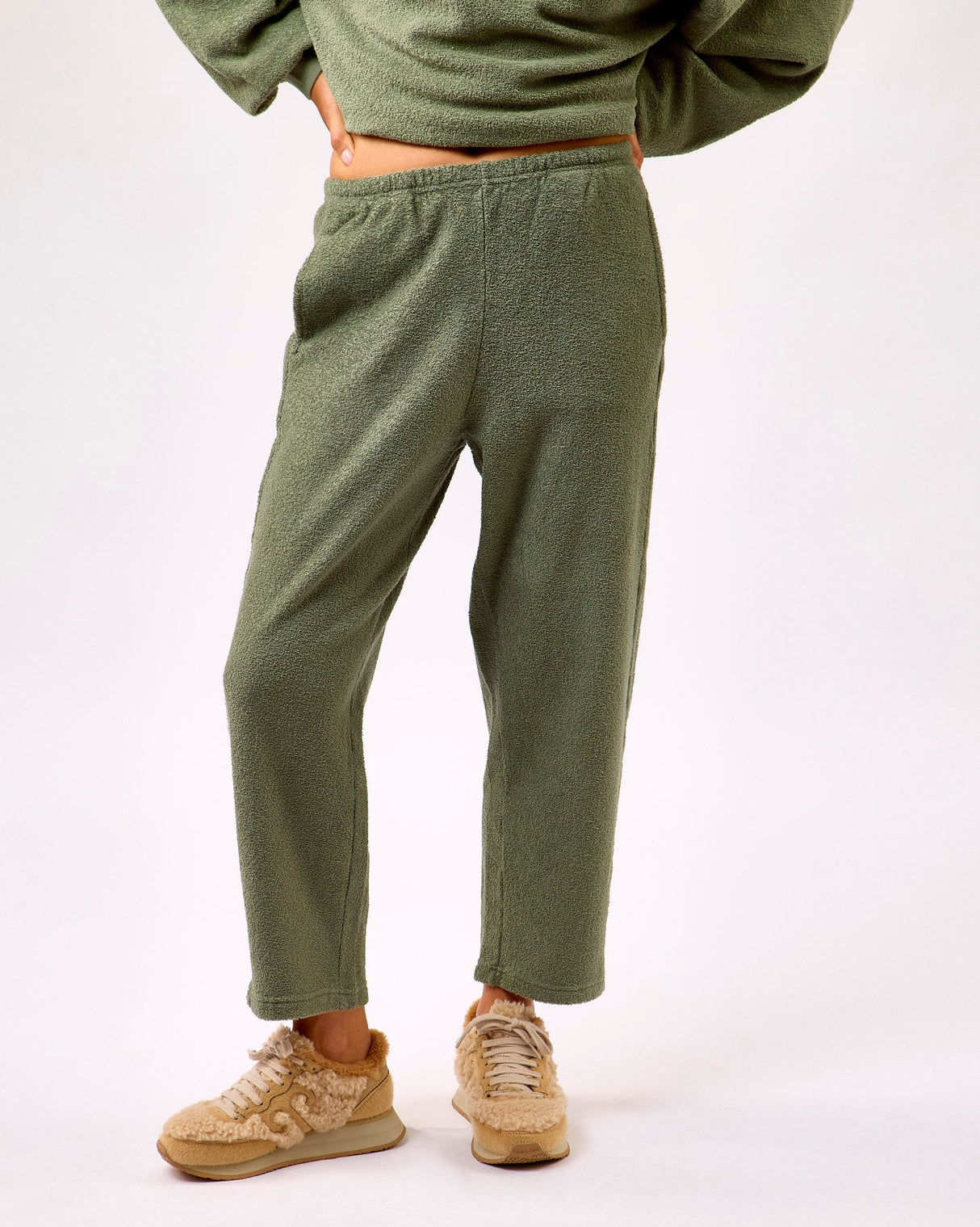 Clay-Green-Boby-Textured-Joggers
