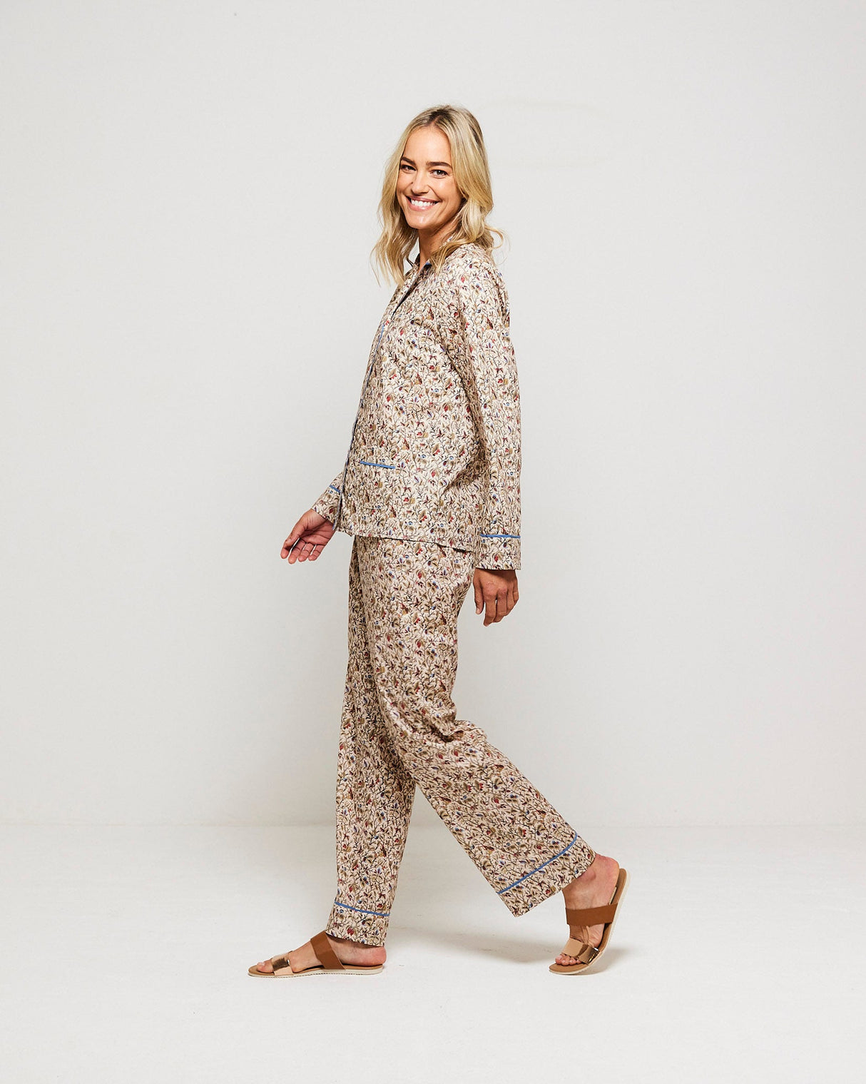 Natural Autumn Leaf Cotton Pyjama Set