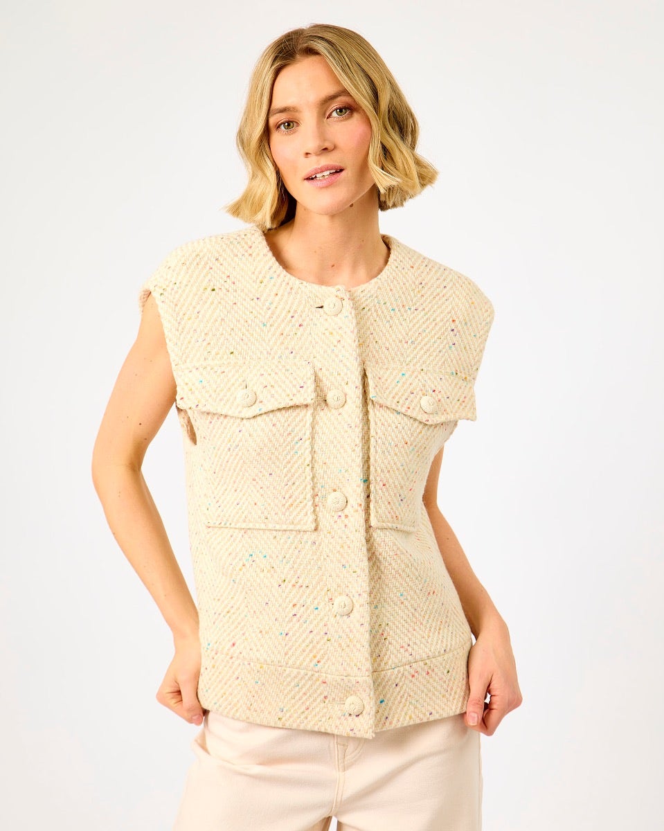 The Flock Bán Donegal Wool Sleeveless Jacket