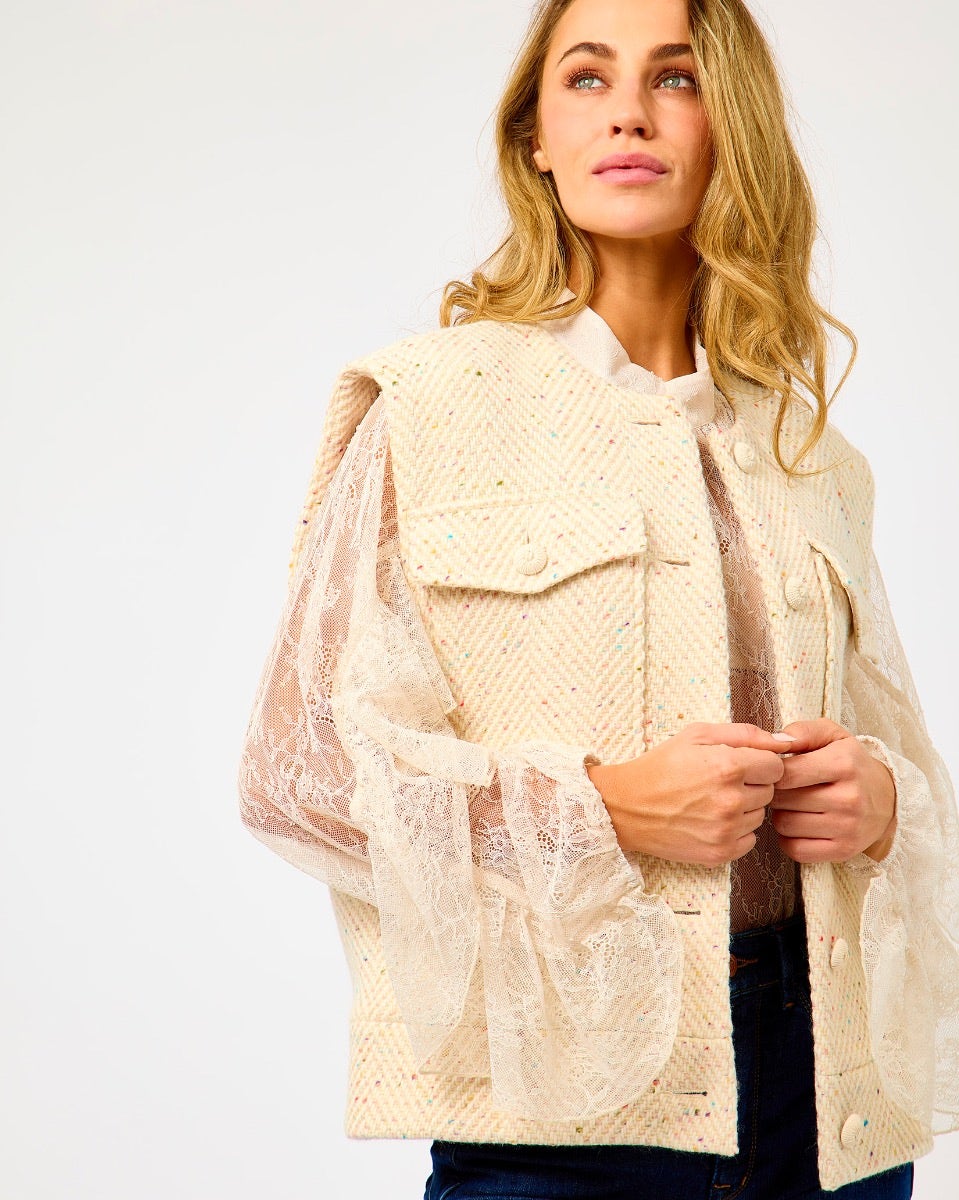 The Flock Bán Donegal Wool Sleeveless Jacket