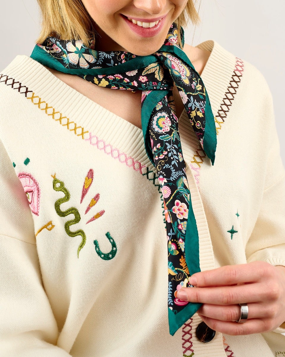 Mabelle Hall 100% Silk Scarf