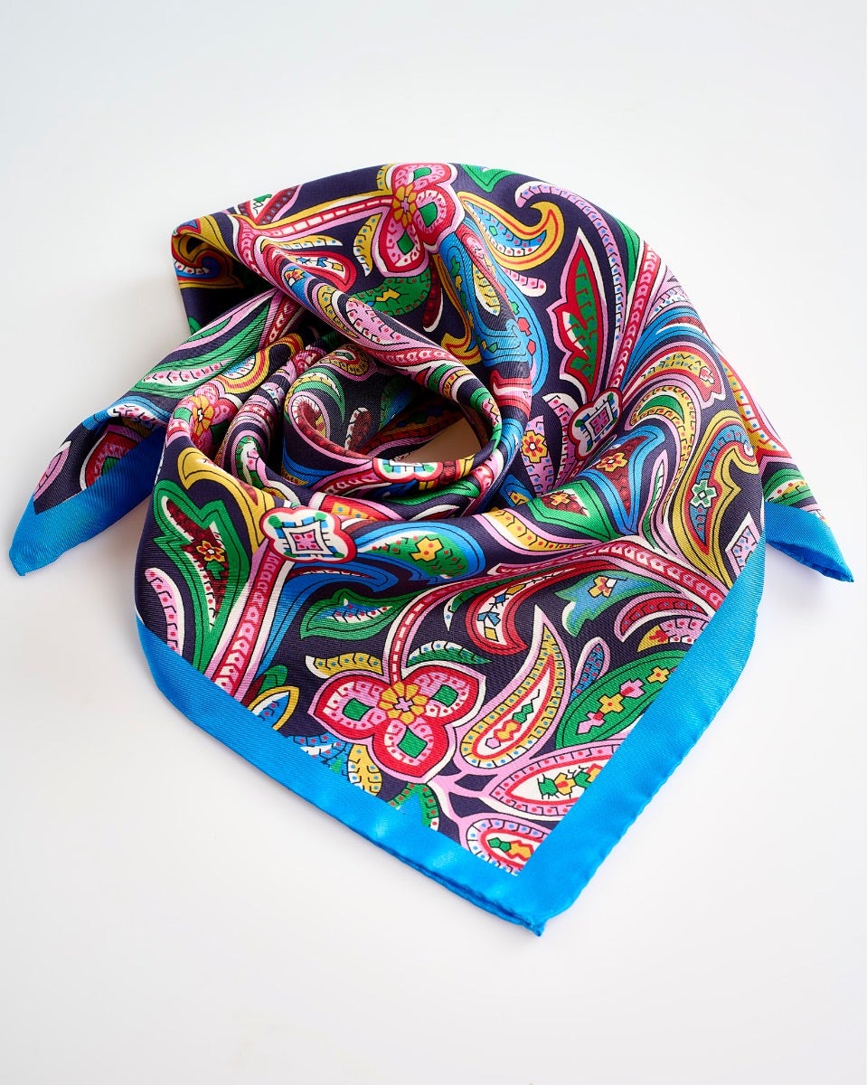 Hendrix Paisley 100% Silk Scarf