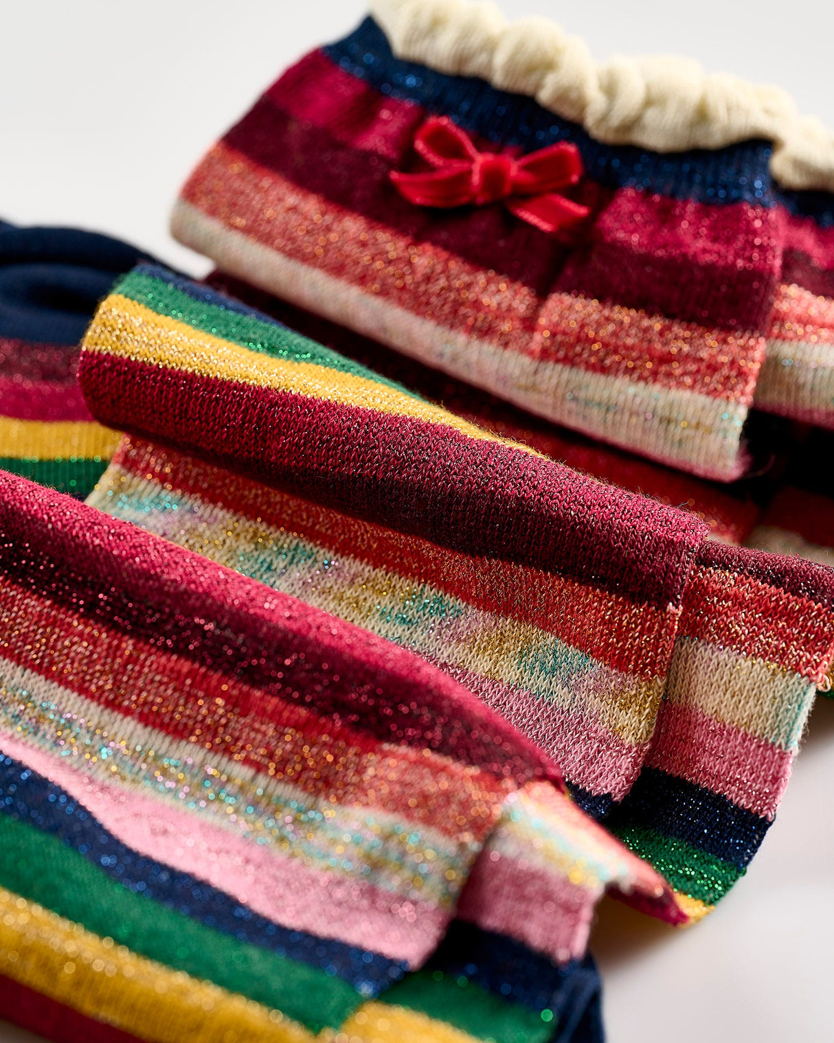 Glitter-Stripe-Knee-Socks