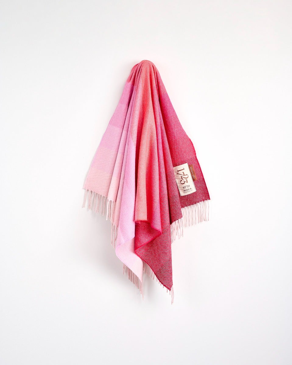 Ombre Rose Cashmere Blend Baby Blanket