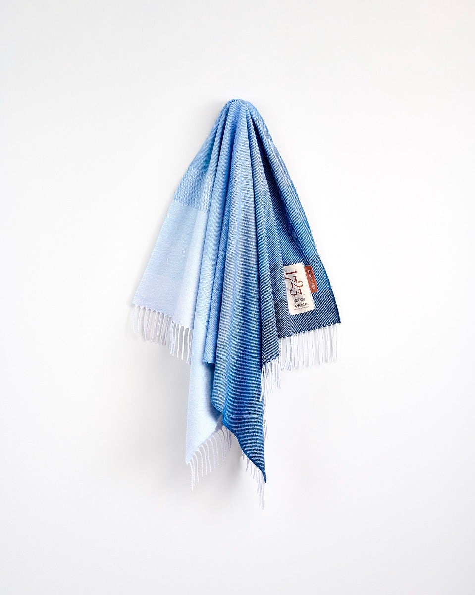 Ombre Denim Cashmere Blend Baby Blanket