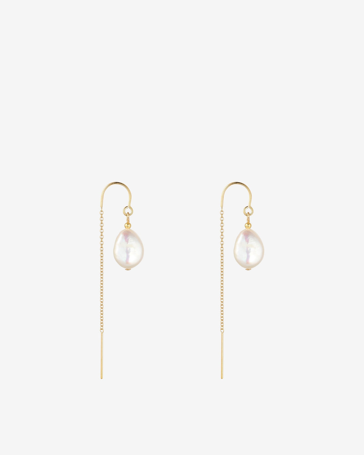 Baroque-Pearl-Gold-Filled-Half-Threader-Earrings