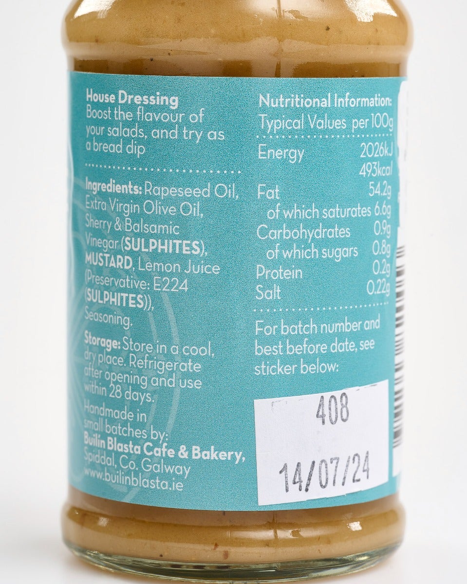 Builín Blasta Balsamic House Dressing