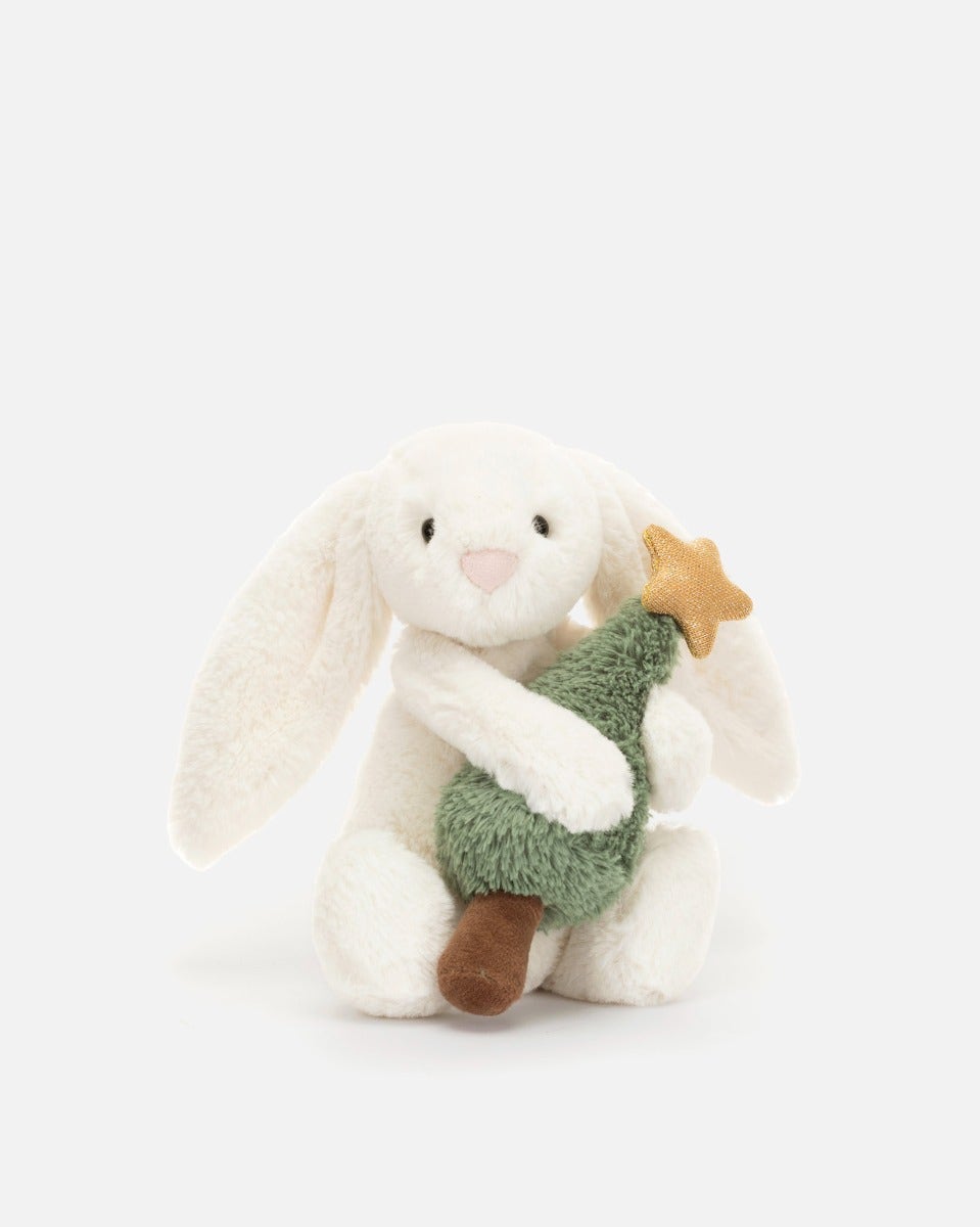Cream Bashful Christmas Tree Bunny