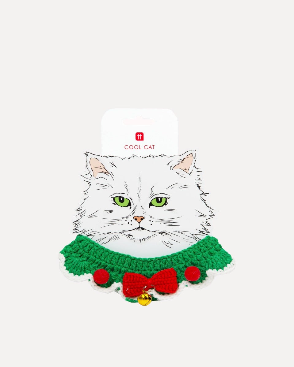 Cool Cat Crocheted Christmas Collar