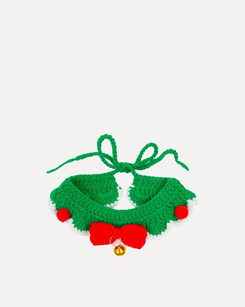 Cool Cat Crocheted Christmas Collar