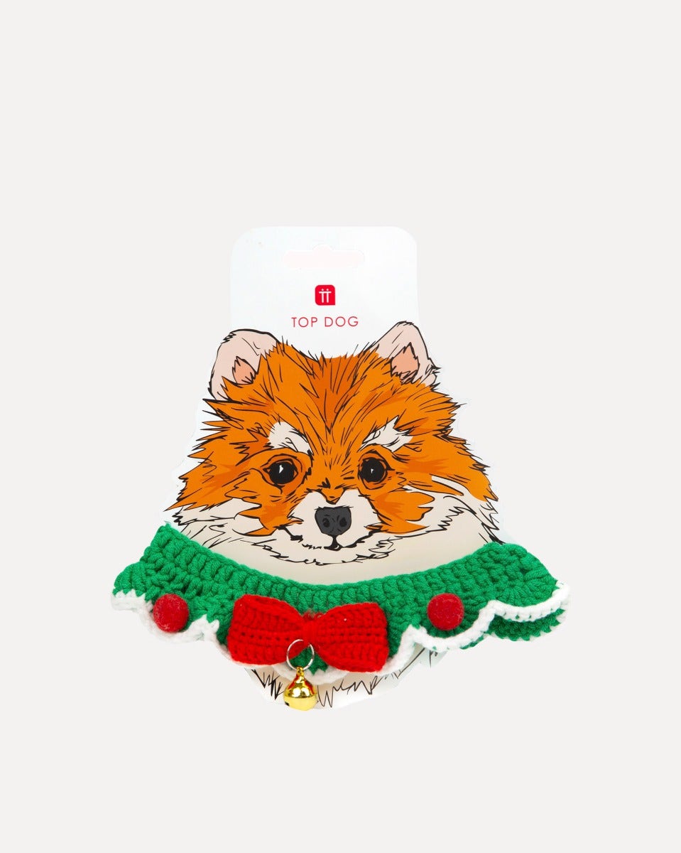 Top Dog Crocheted Christmas Collar