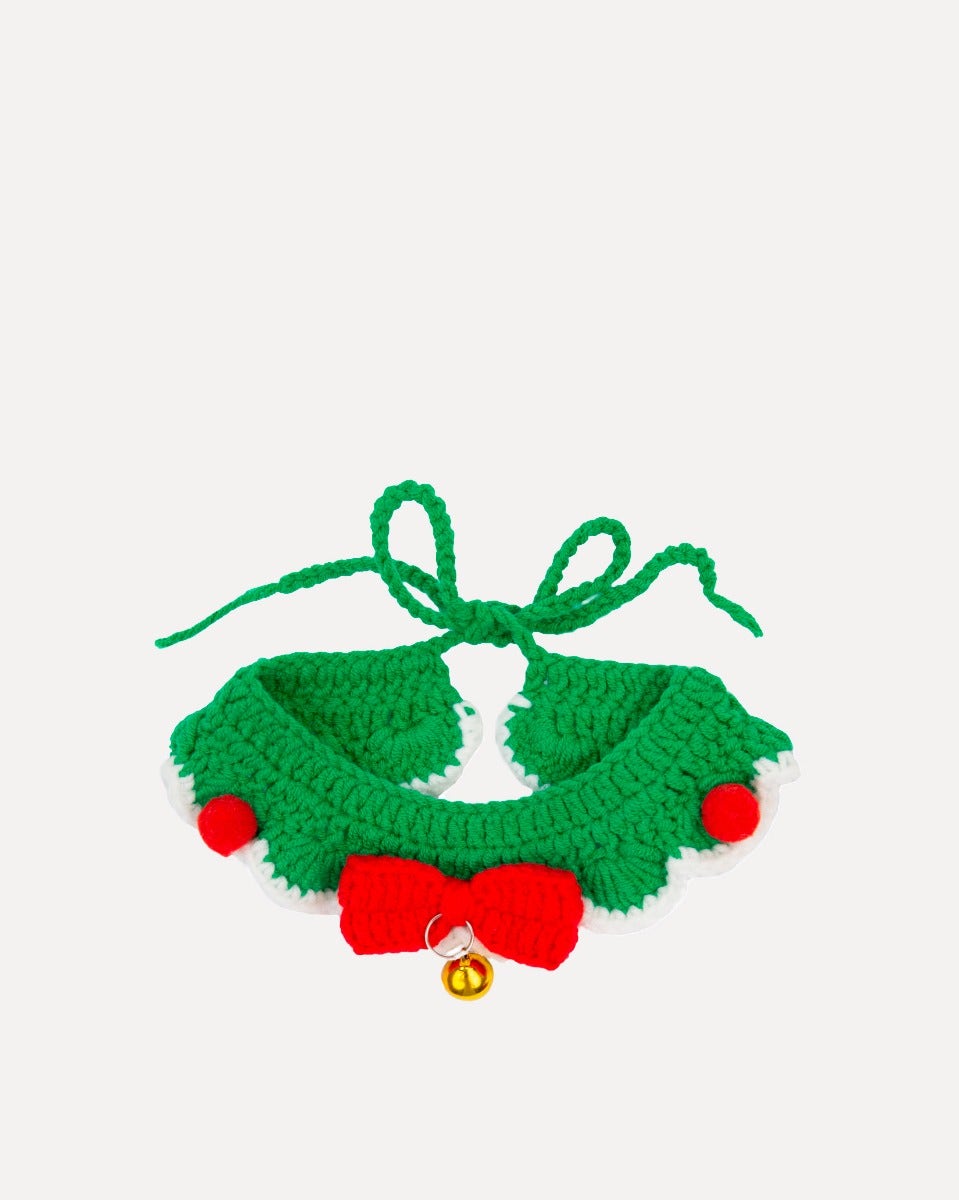 Top Dog Crocheted Christmas Collar