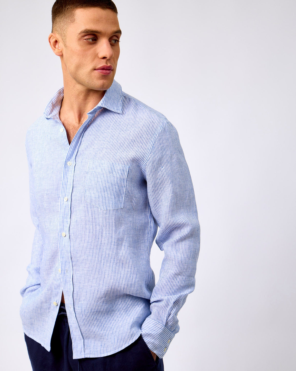 Blue-&-White-Stripe-Linen-Paul-Shirt