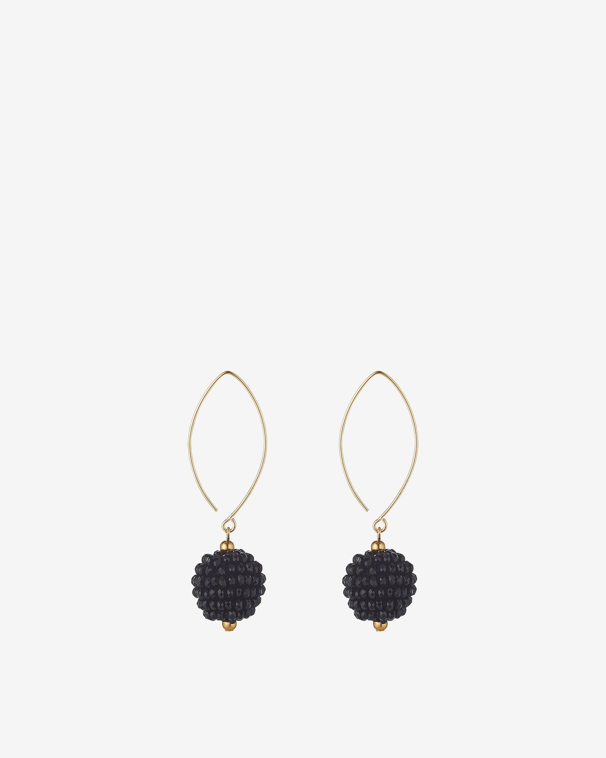 Black-Crystal-Cluster-Gold-Filled-Open-Oval-Earrings
